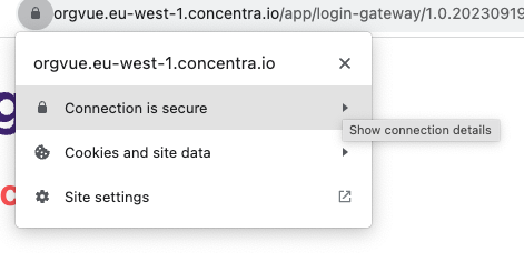 Show Connection Details