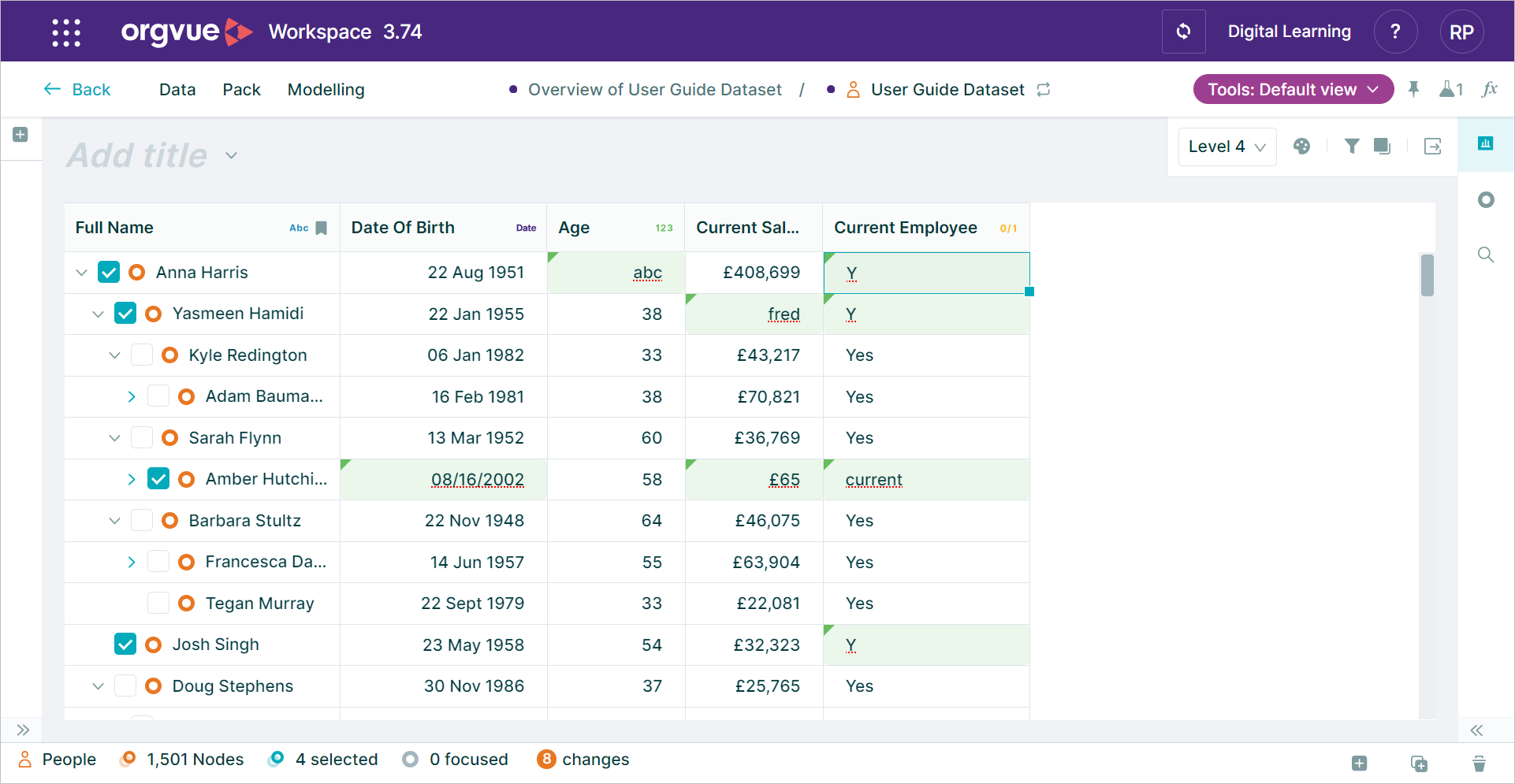 Merge or Replace Dataset | Orgvue Settings User Guide