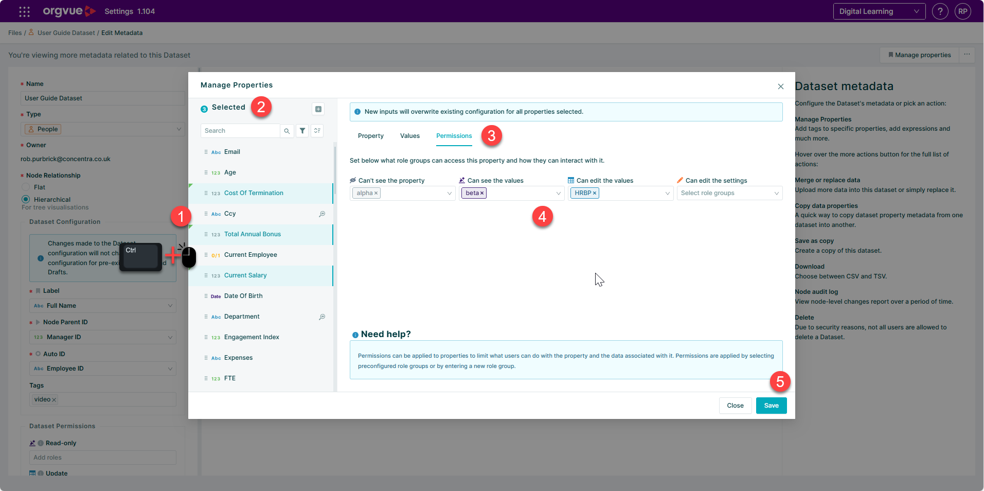 Permissions | Orgvue Settings User Guide