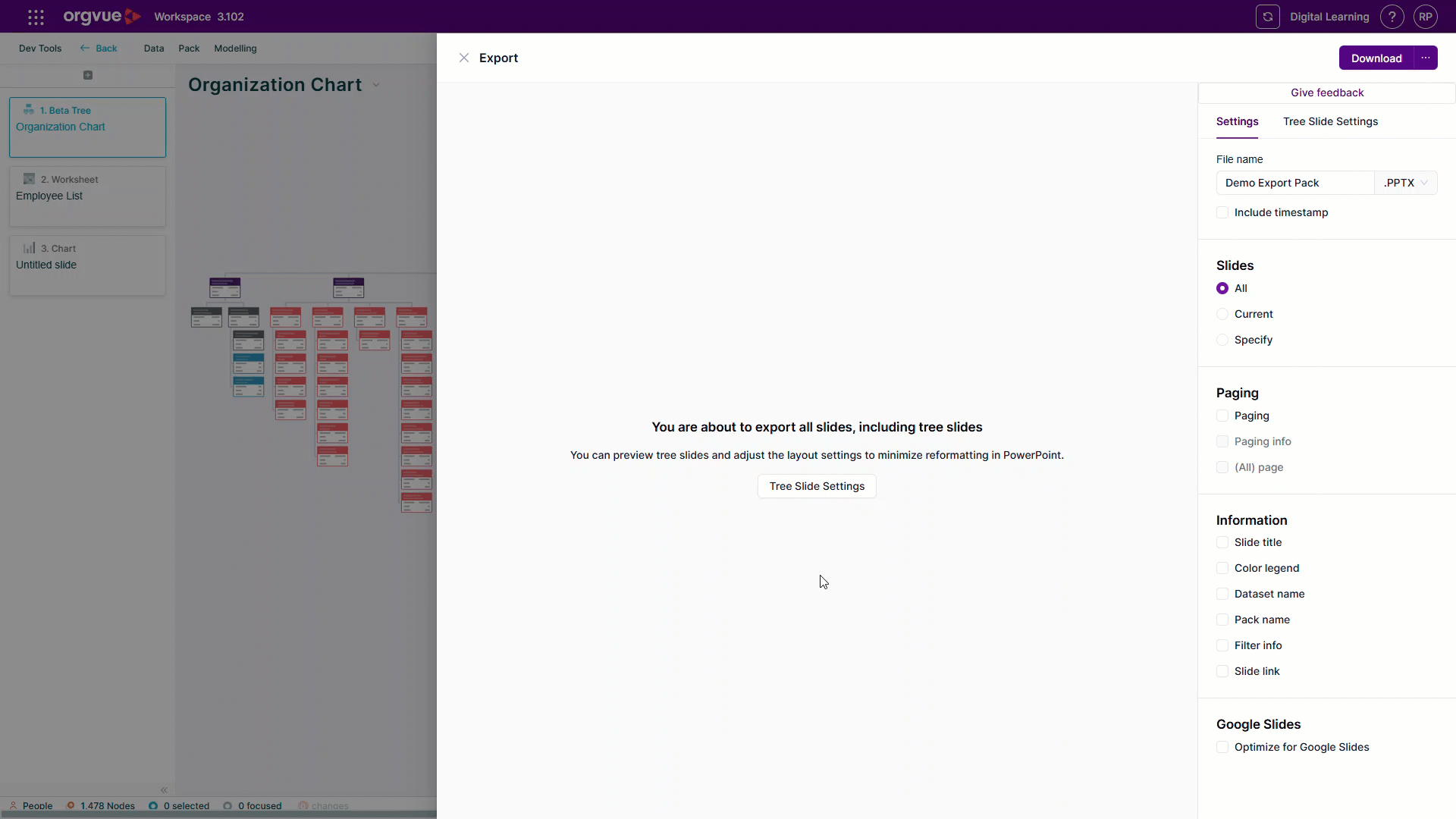 Export Canvas Content | Workspace User Guide