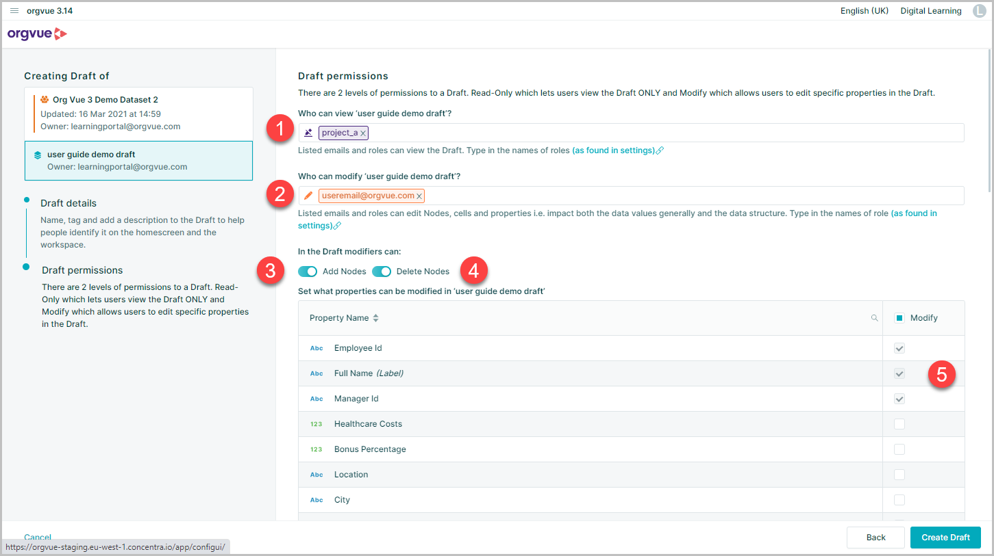Views and Drafts | Workspace User Guide