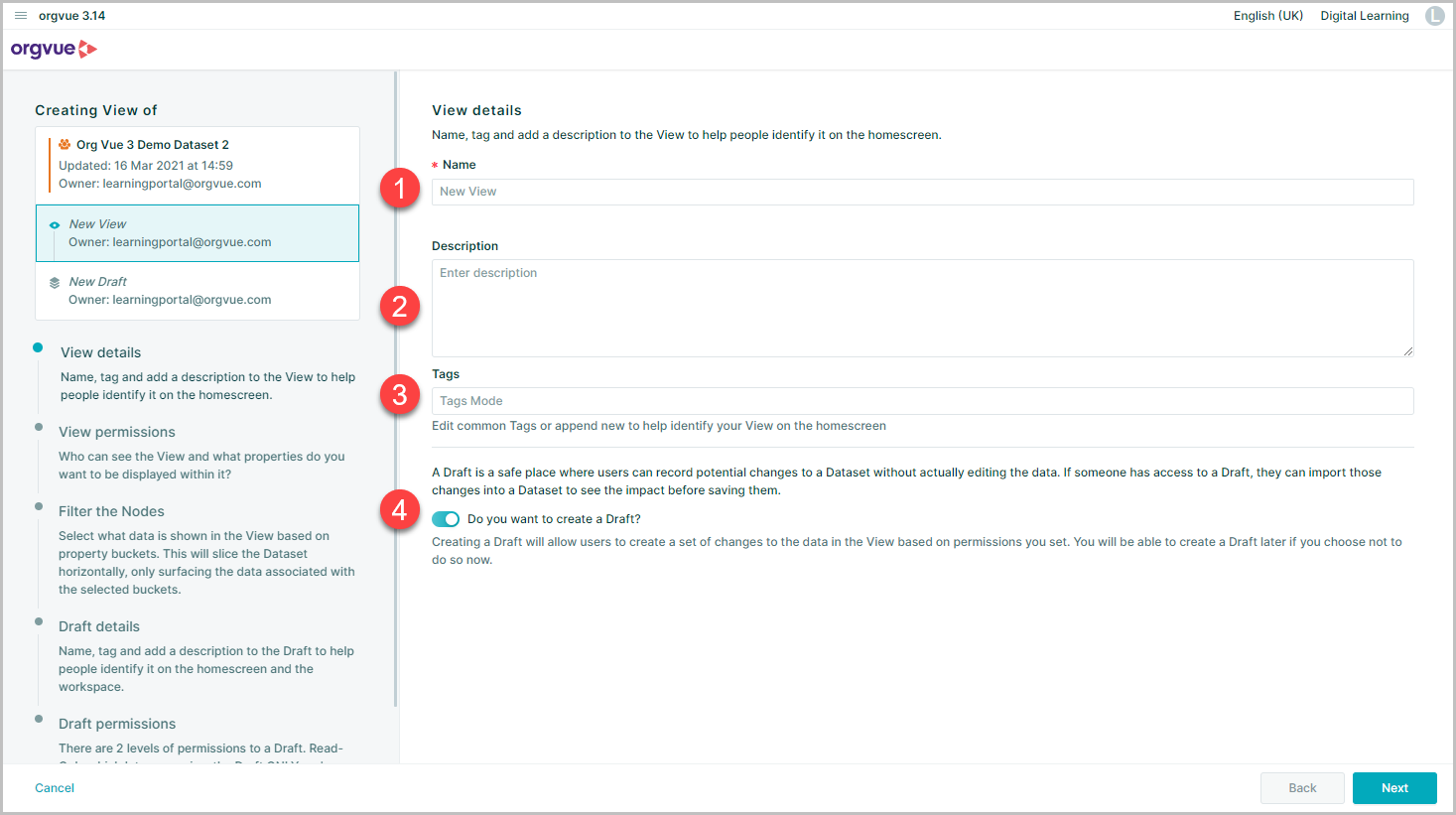 Views and Drafts | Workspace User Guide