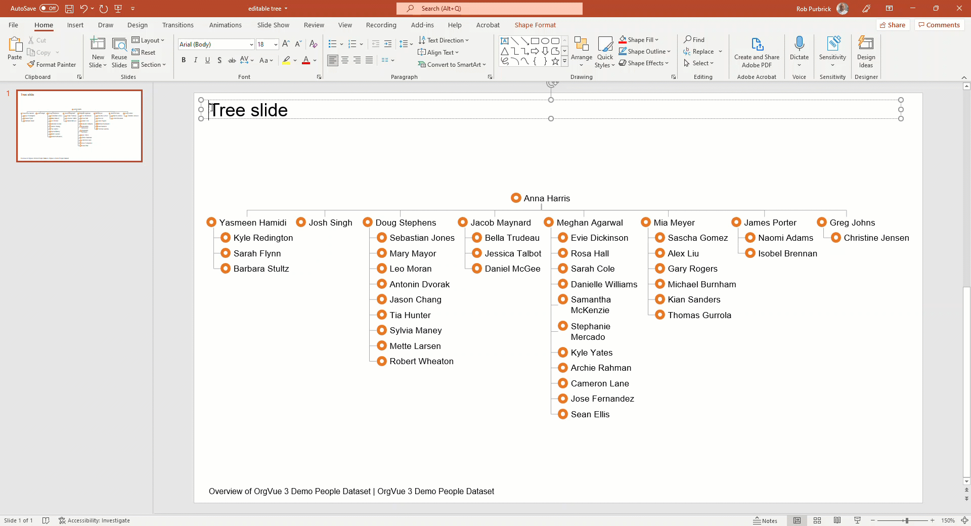 Tree Slide | Workspace User Guide