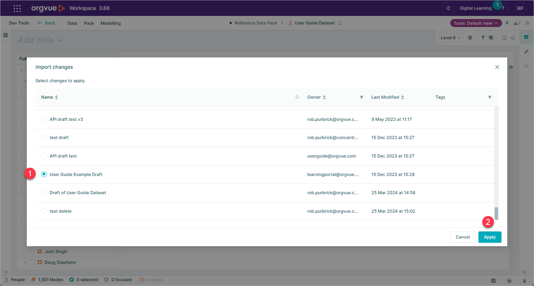 Views and Drafts | Workspace User Guide
